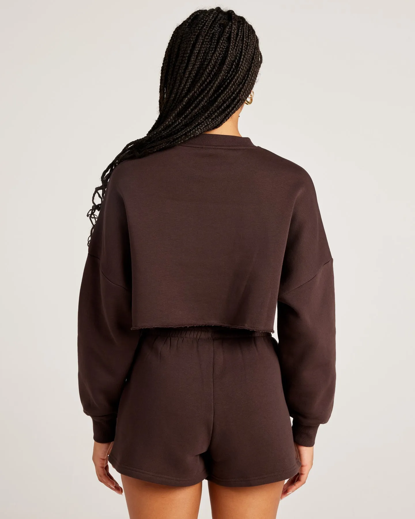 Omni Cropped Crewneck - Espresso sold by Elite Eleven product image thumbnail 2