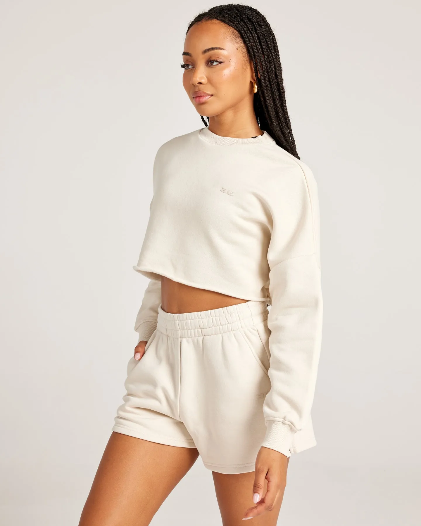 Omni Cropped Crewneck - Bone sold by Elite Eleven product image thumbnail 3