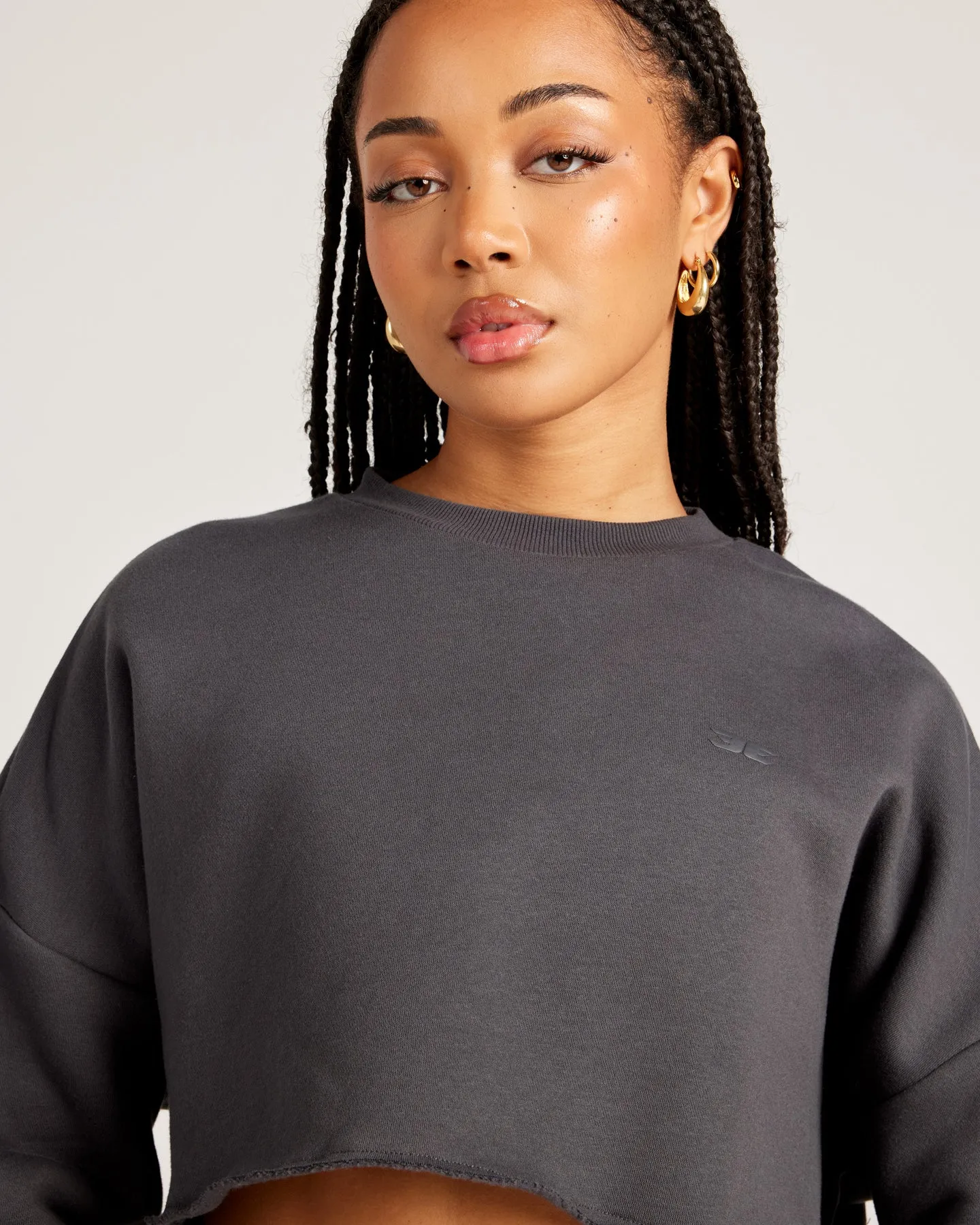 Omni Cropped Crewneck - Charcoal sold by Elite Eleven product image thumbnail 4
