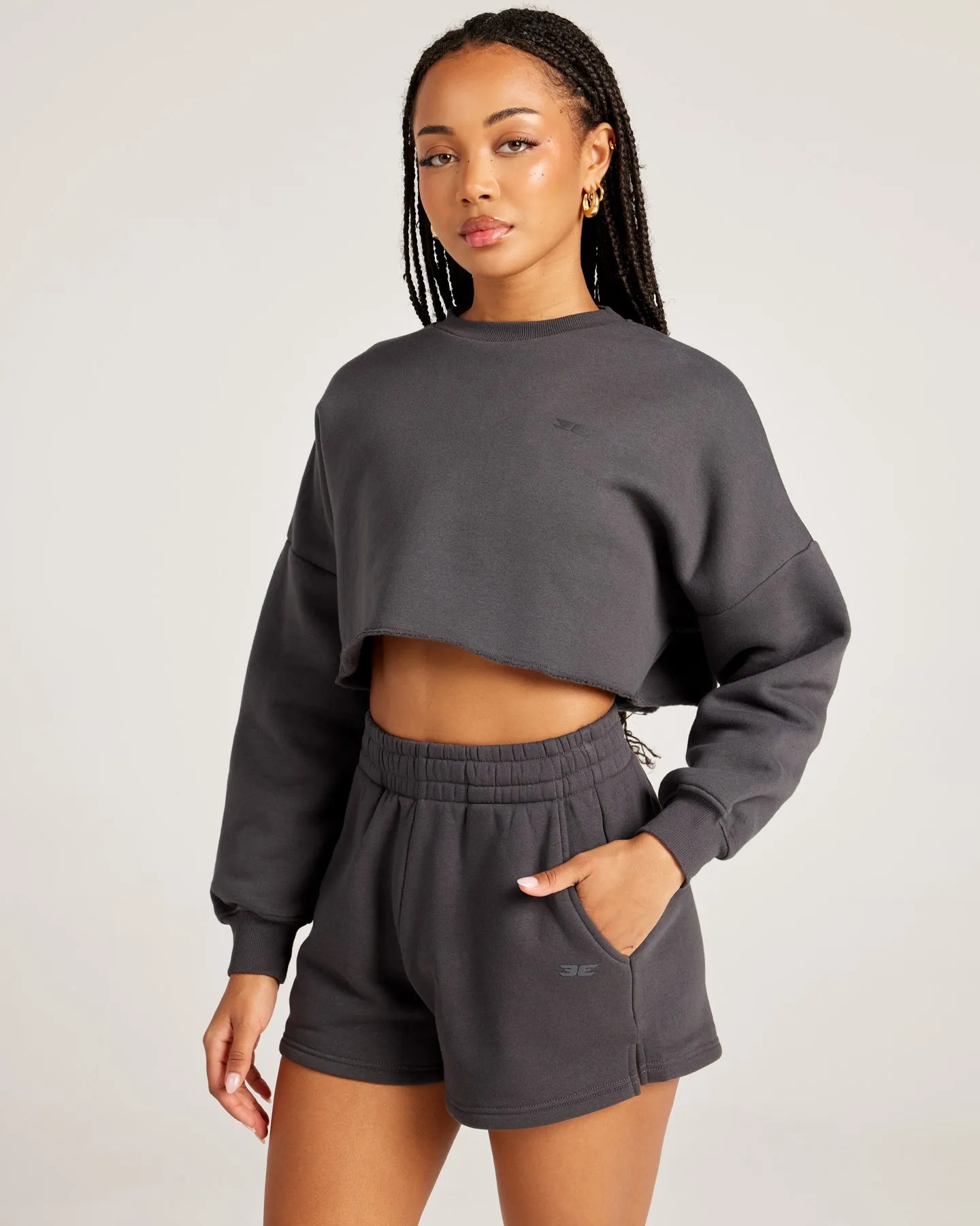 Omni Cropped Crewneck - Charcoal sold by Elite Eleven product image thumbnail 3