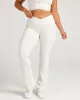Cross Over Flare Leggings - Vanilla Latte sold by Elite Eleven