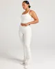 Cross Over Flare Leggings - Vanilla Latte sold by Elite Eleven