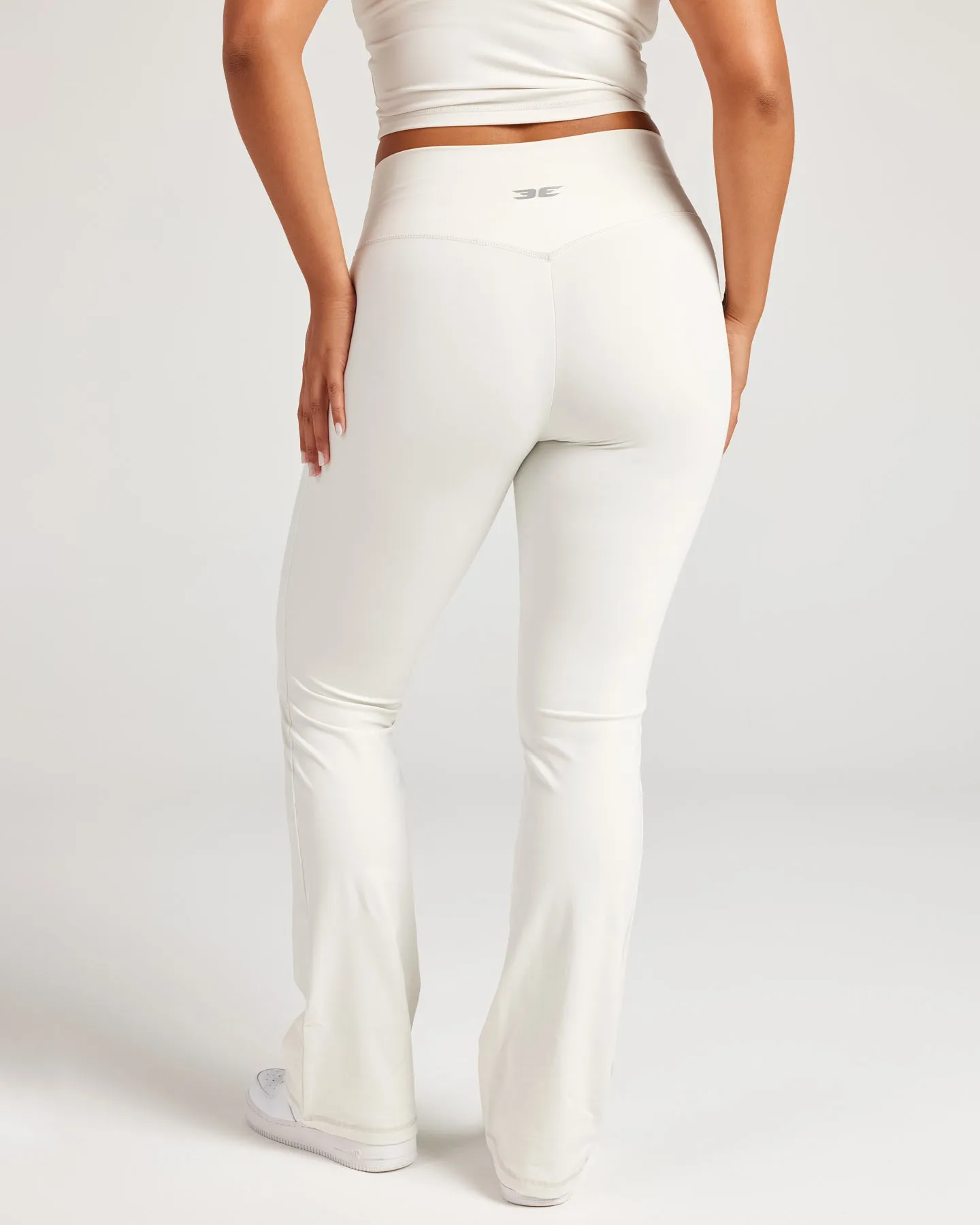 Cross Over Flare Leggings - Vanilla Latte sold by Elite Eleven product image thumbnail 3
