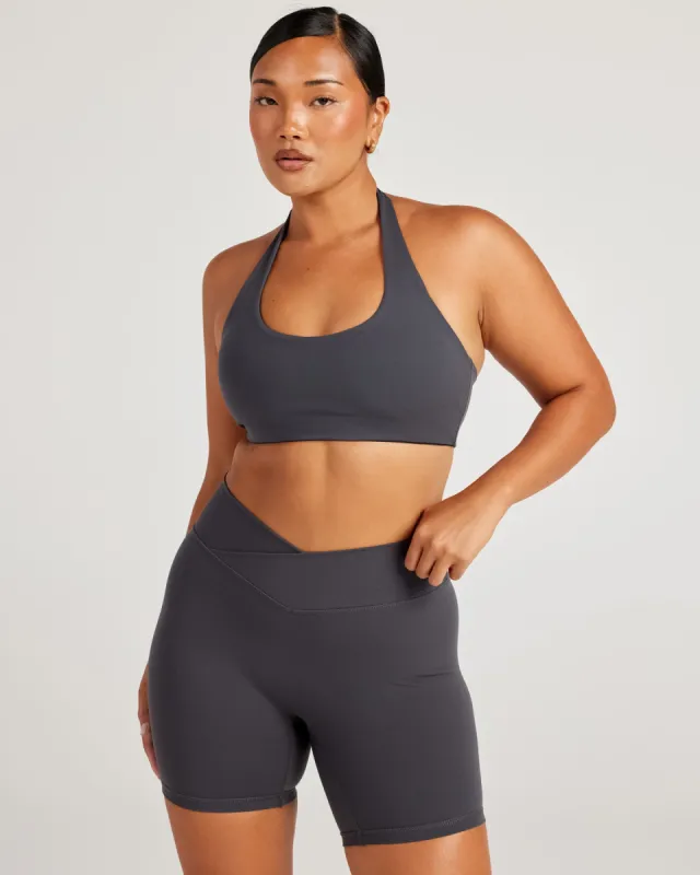 Aura Halter V2 Bra - Charcoal sold by Elite Eleven