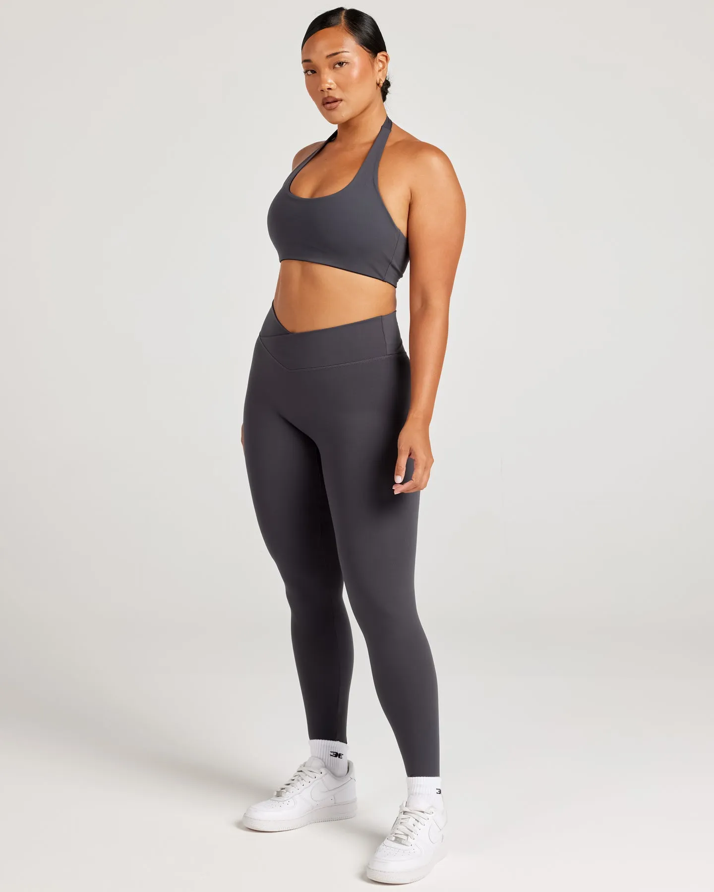 Cross Over Leggings - Charcoal sold by Elite Eleven product image thumbnail 5