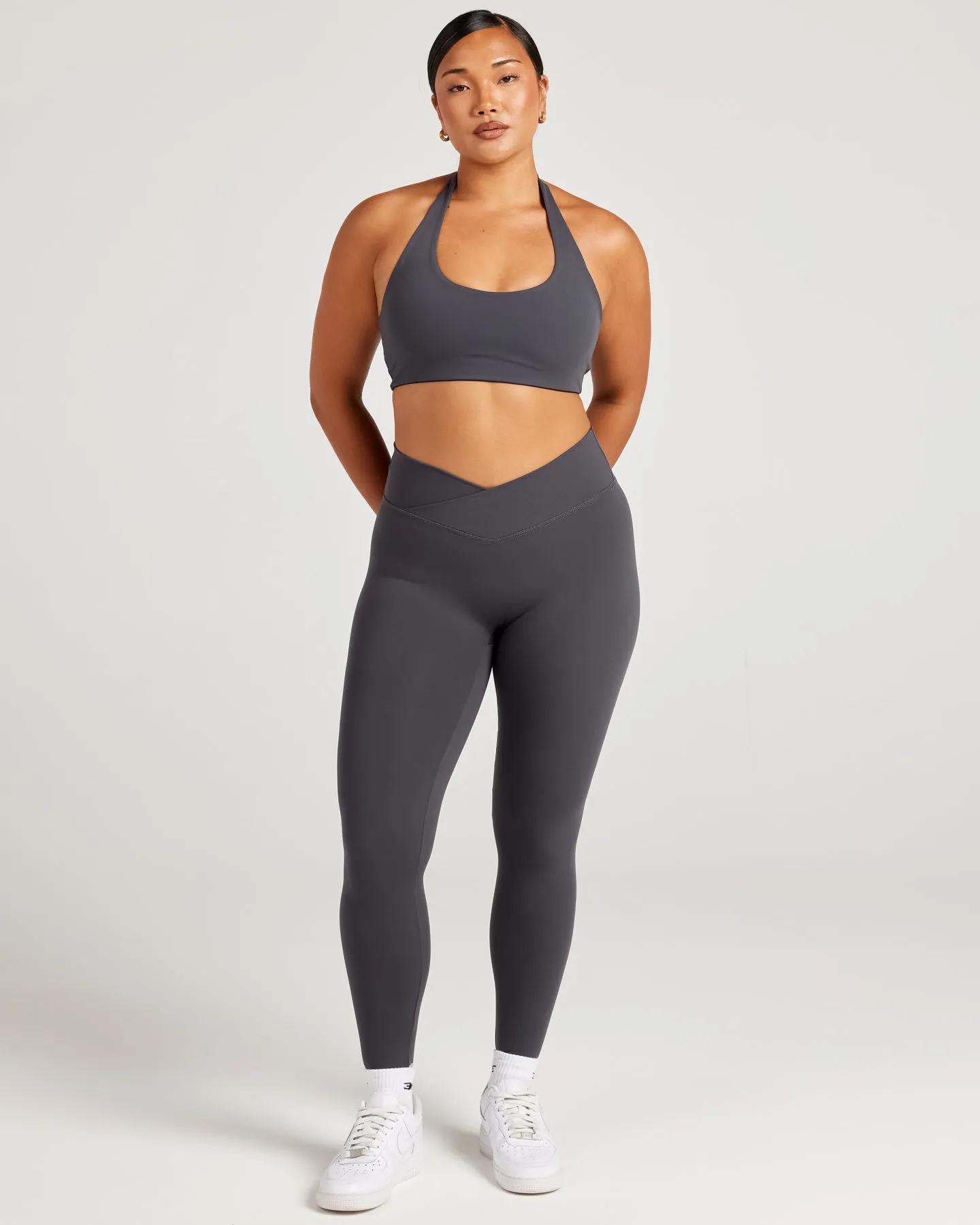 Cross Over Leggings - Charcoal sold by Elite Eleven product image thumbnail 4