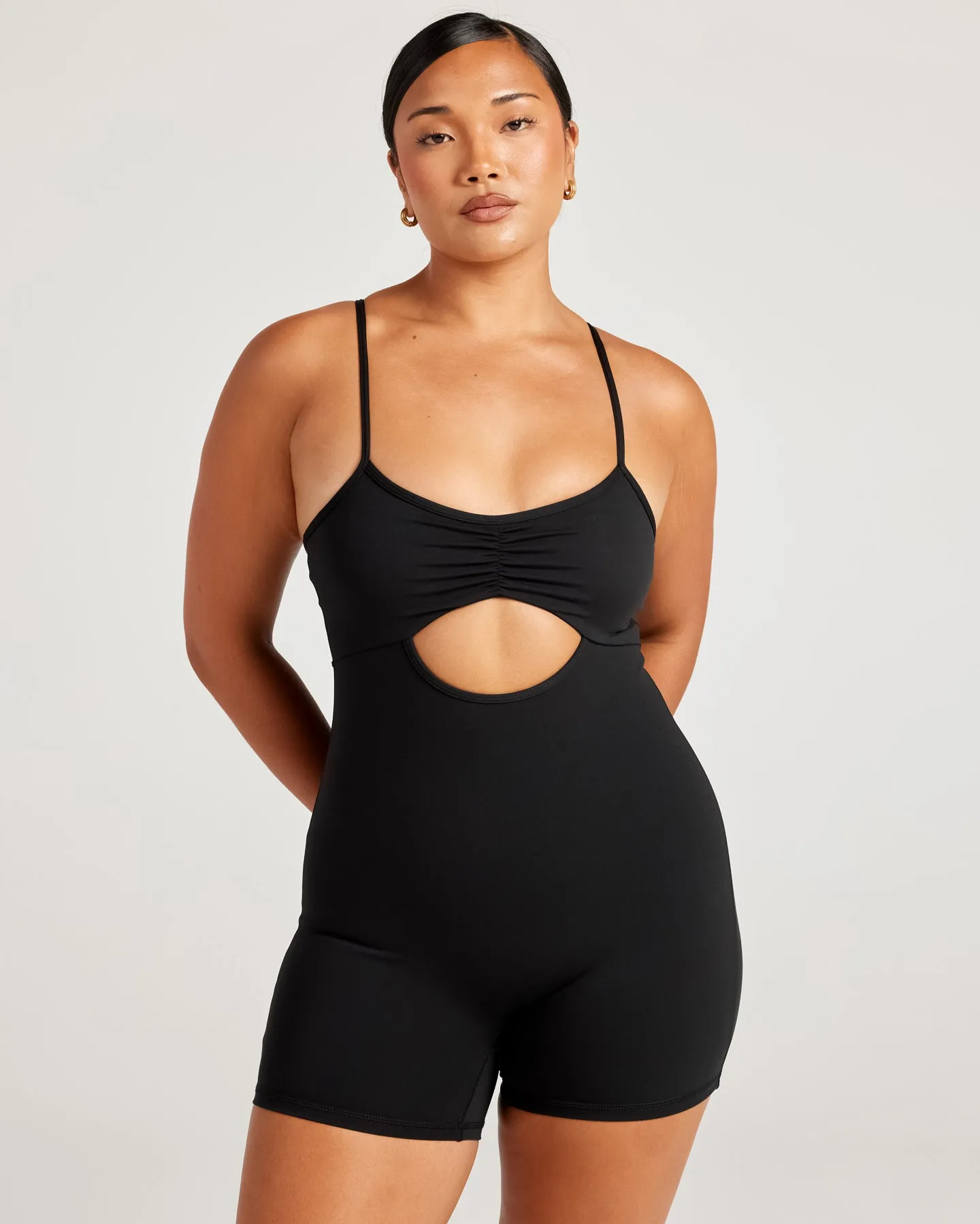 Aura Cut Out Unitard - Black sold by Elite Eleven