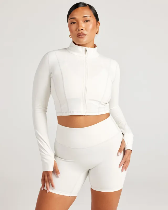 Cropped Aura Jacket - Vanilla Latte sold by Elite Eleven