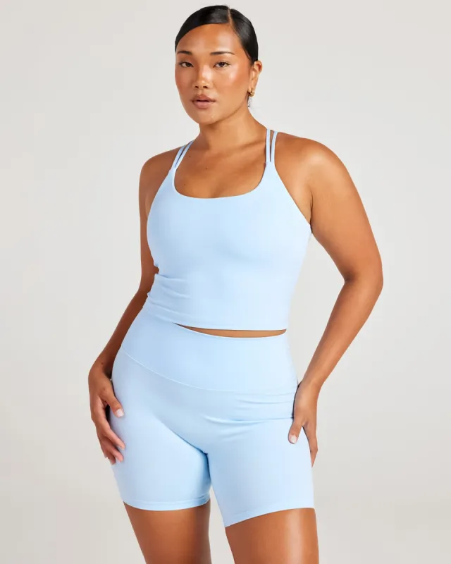 Aura Thin Strap Tank - Blue sold by Elite Eleven