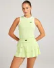 Women's Ace Zip Tank V3 - Lime sold by Elite Eleven