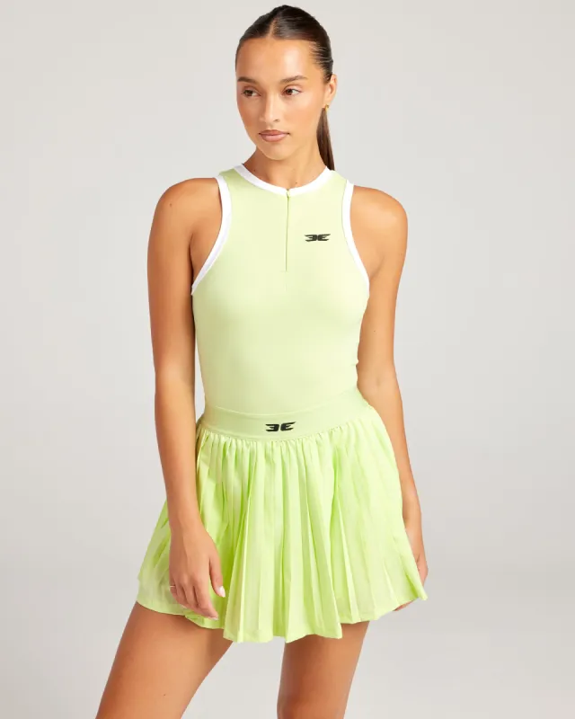 Ace Zip Dress - Lime/White sold by Elite Eleven