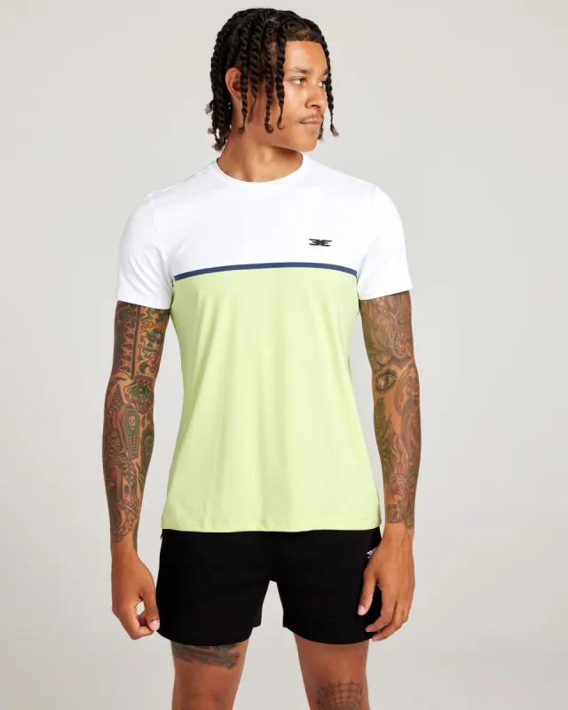 Men's Ace V3 Split Tee - White / Lime sold by Elite Eleven