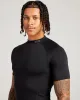 Men's ProForm Mock Neck Tee - Black sold by Elite Eleven