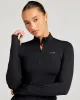 ProForm Curved 1/4 Zip - Black sold by Elite Eleven