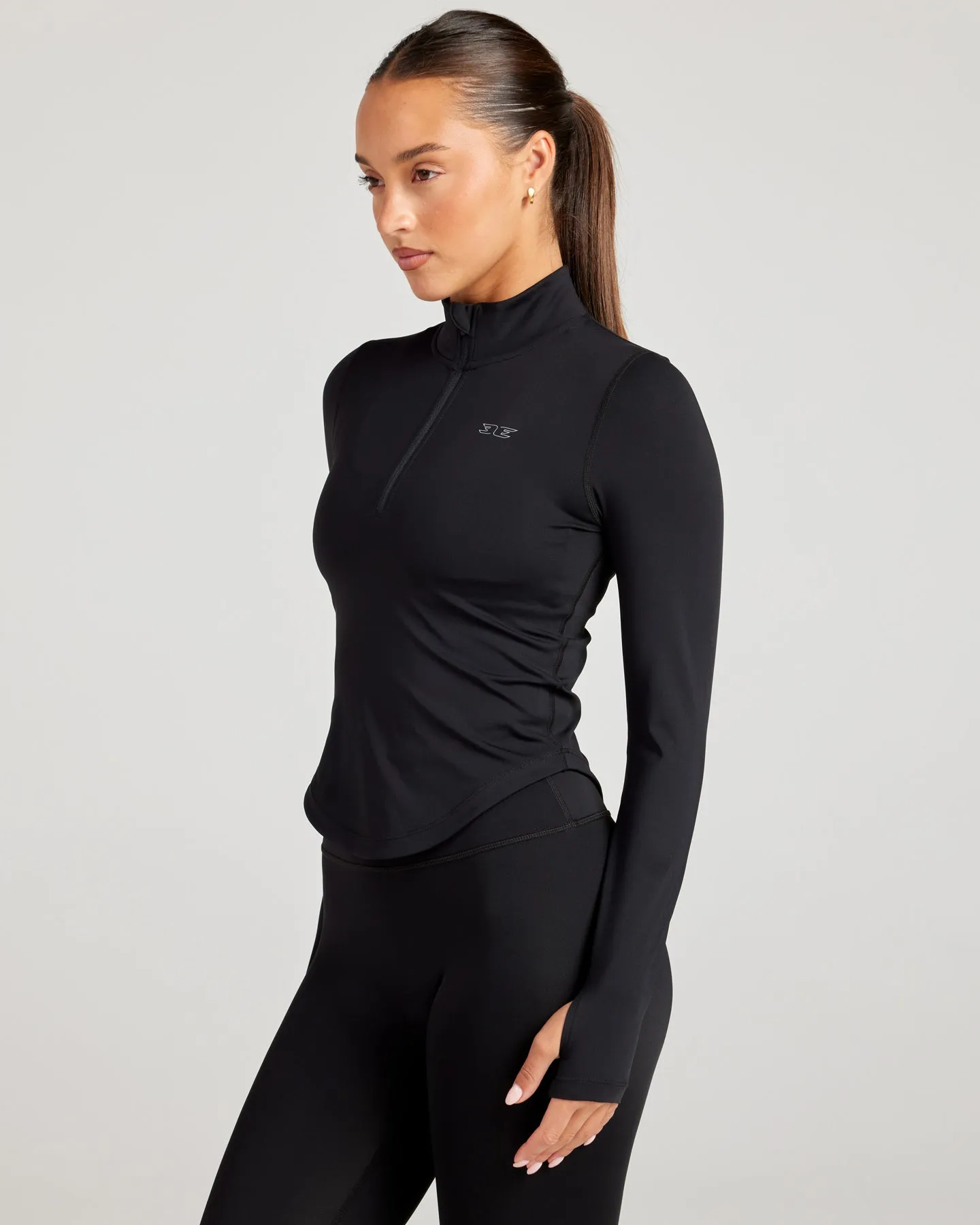 ProForm Curved 1/4 Zip - Black sold by Elite Eleven product image thumbnail 3