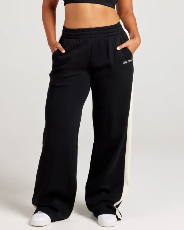 Omni Panel Wide Leg Trackpants - Black/Bone sold by Elite Eleven