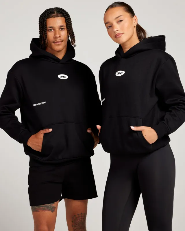 Retro Puff Print Hoodie - Black sold by Elite Eleven