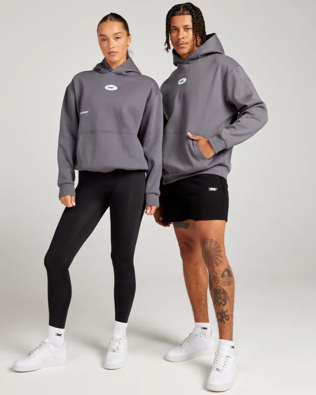 Retro Puff Print Hoodie - Cool Slate sold by Elite Eleven