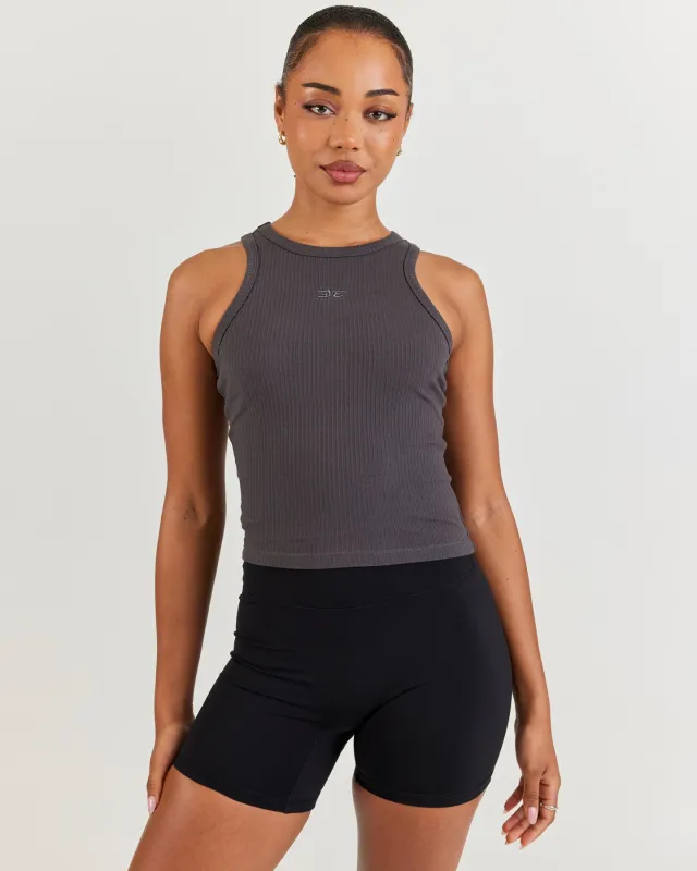EE Ribbed Singlet - Charcoal sold by Elite Eleven