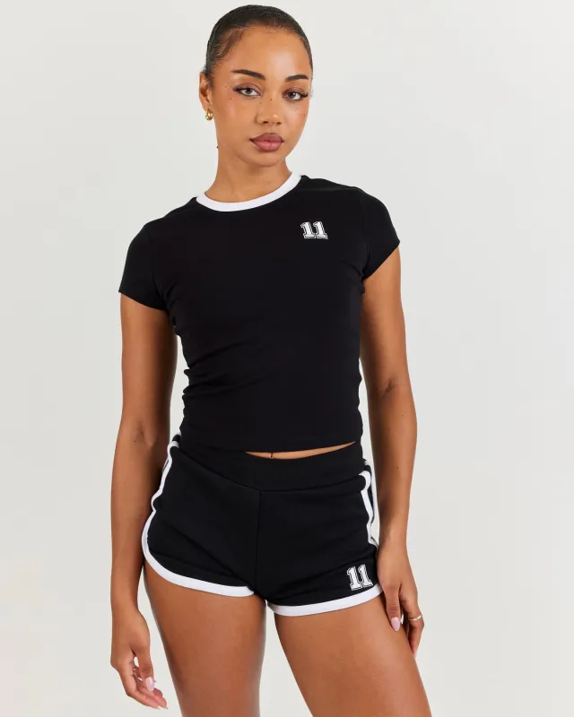 Players Mini Tee - Black / White sold by Elite Eleven