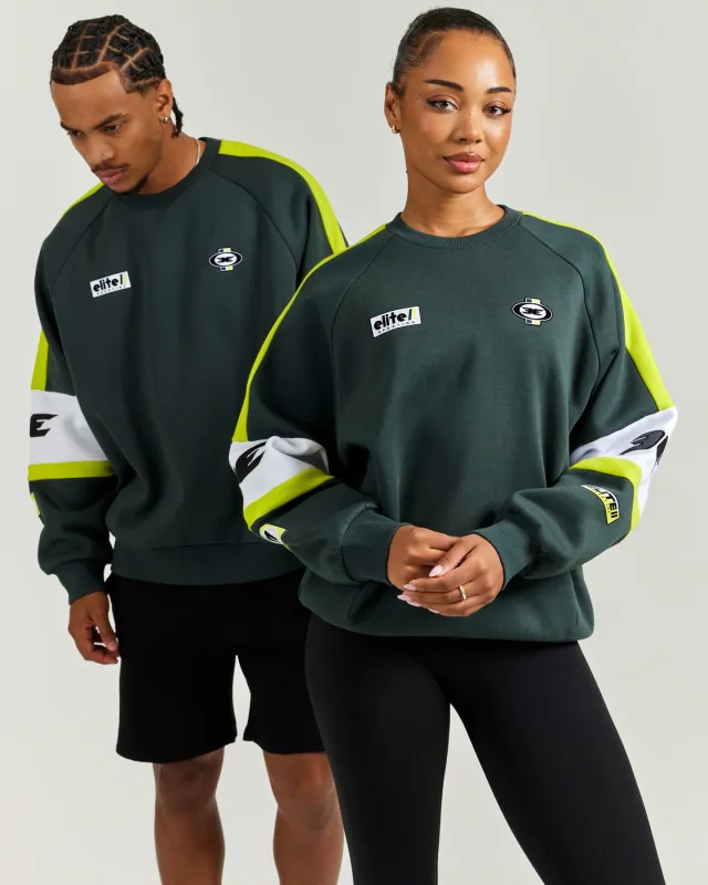 EE Motorsport Crewneck - Green sold by Elite Eleven