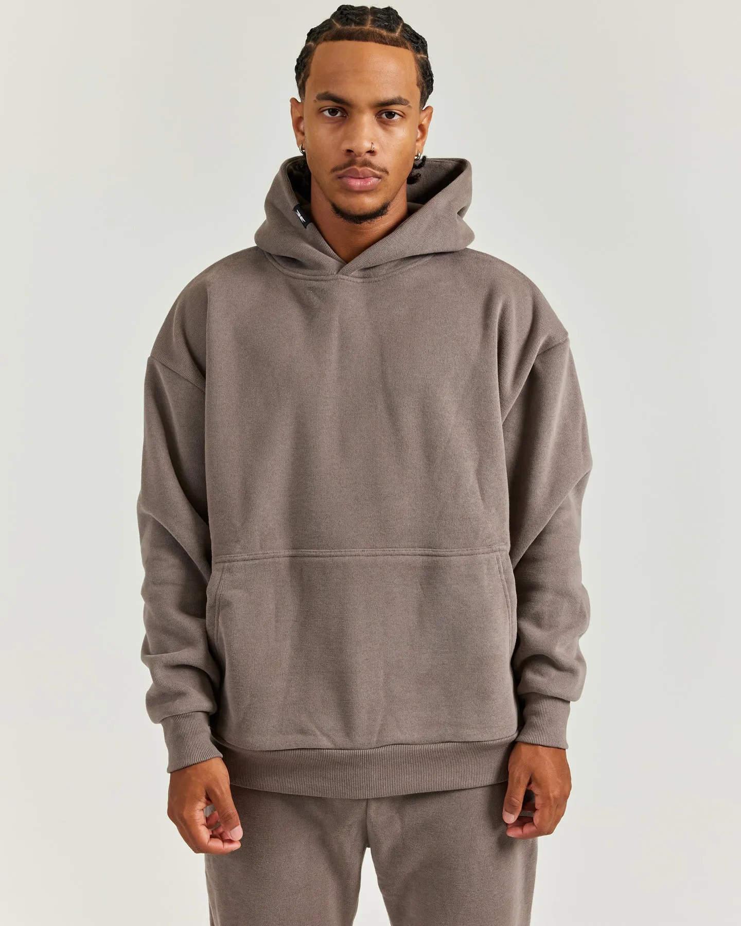 Men's Heavy Weave Hoodie - Brown sold by Elite Eleven