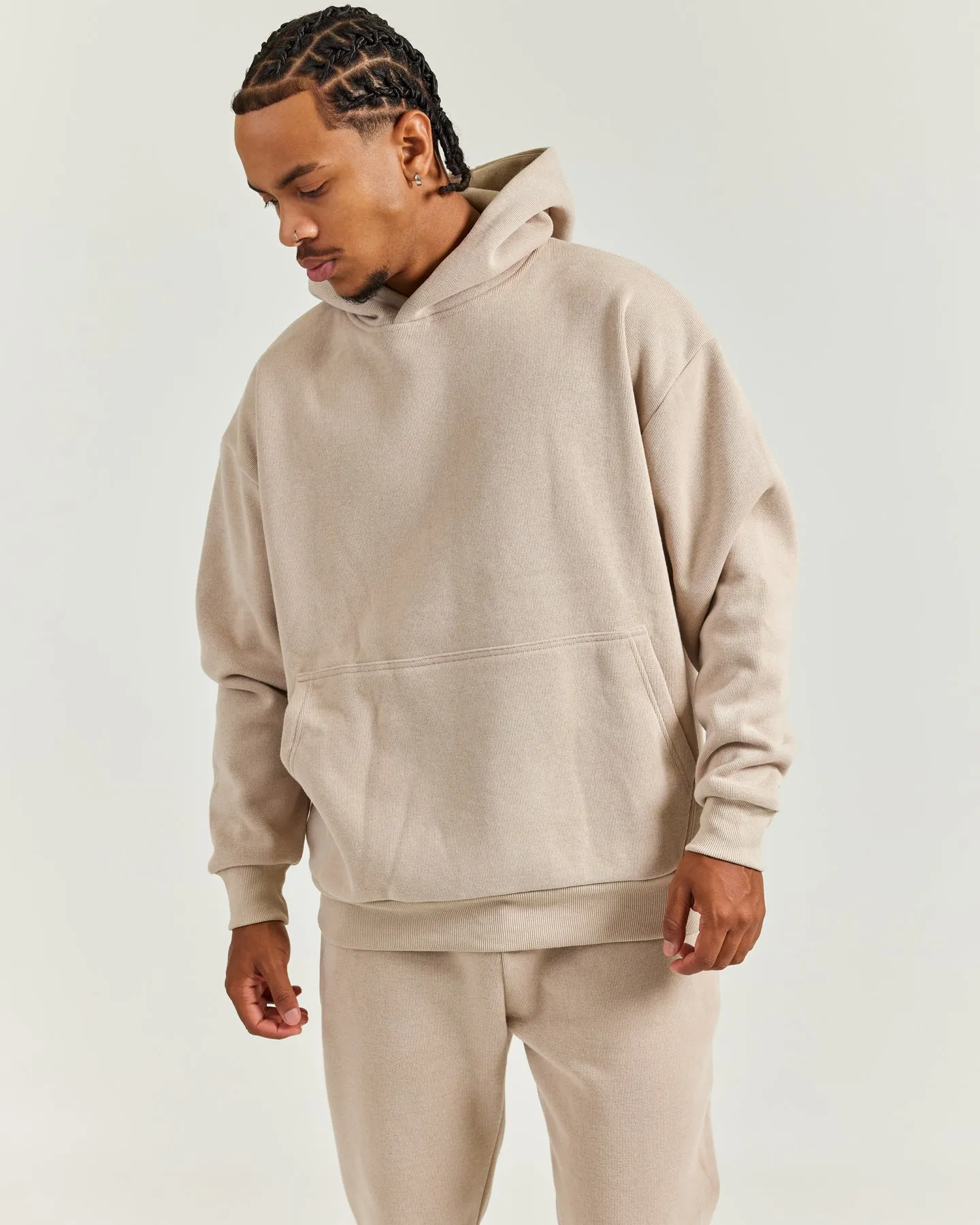 Men's Heavy Weave Hoodie - Taupe sold by Elite Eleven