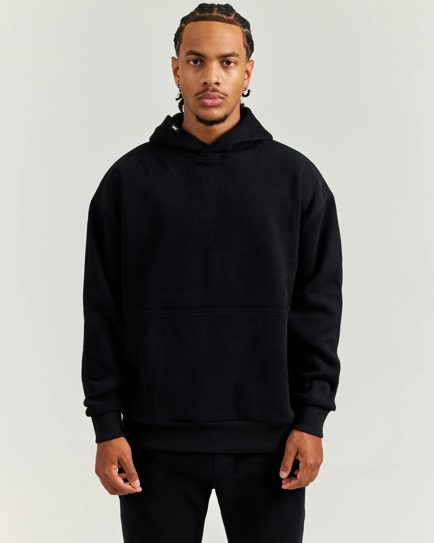 Men's Heavy Weave Hoodie - Black sold by Elite Eleven