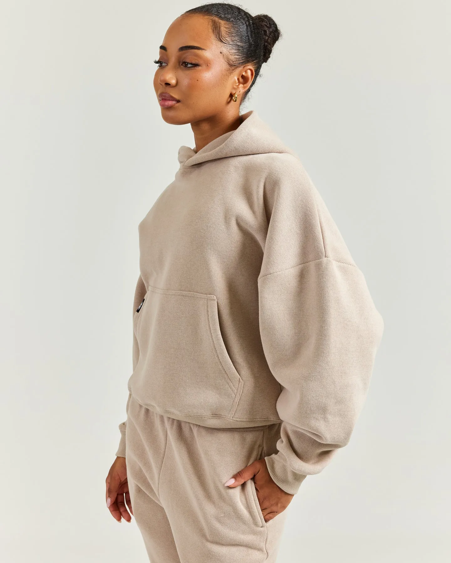 Women's Heavy Weave Hoodie - Taupe sold by Elite Eleven product image thumbnail 3