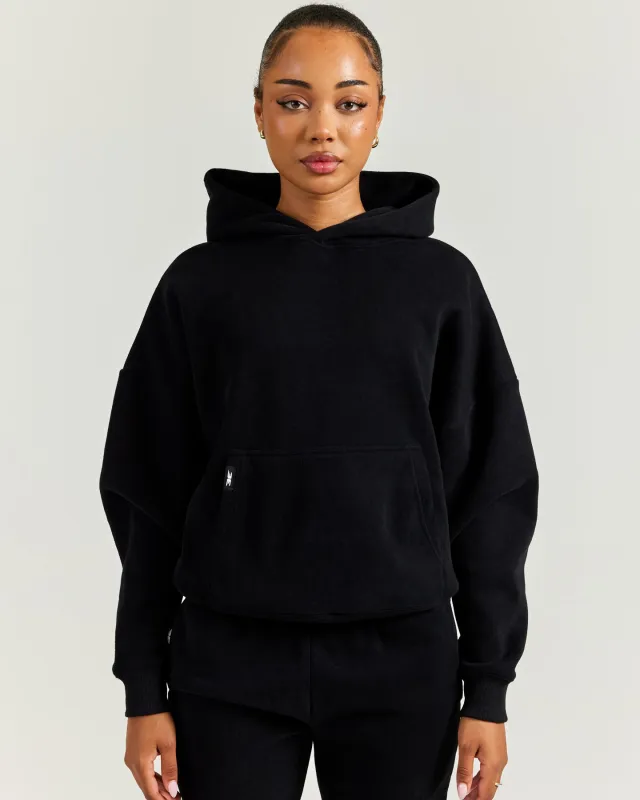Women's Heavy Weave Hoodie - Black sold by Elite Eleven