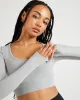 Airey Scoop Crop Long Sleeve - Moon Grey sold by Elite Eleven