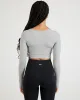 Airey Scoop Crop Long Sleeve - Moon Grey sold by Elite Eleven
