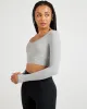 Airey Scoop Crop Long Sleeve - Moon Grey sold by Elite Eleven