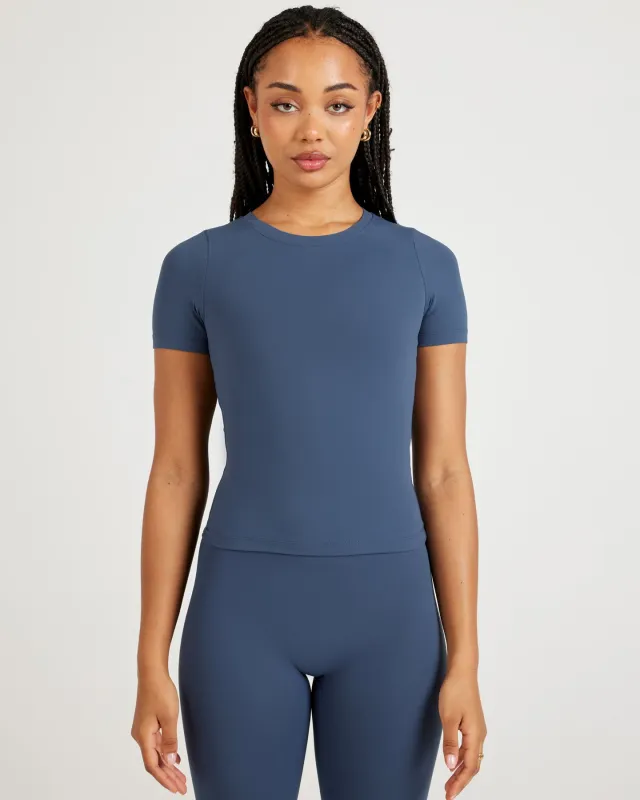 Airey Tee - Mid Blue sold by Elite Eleven