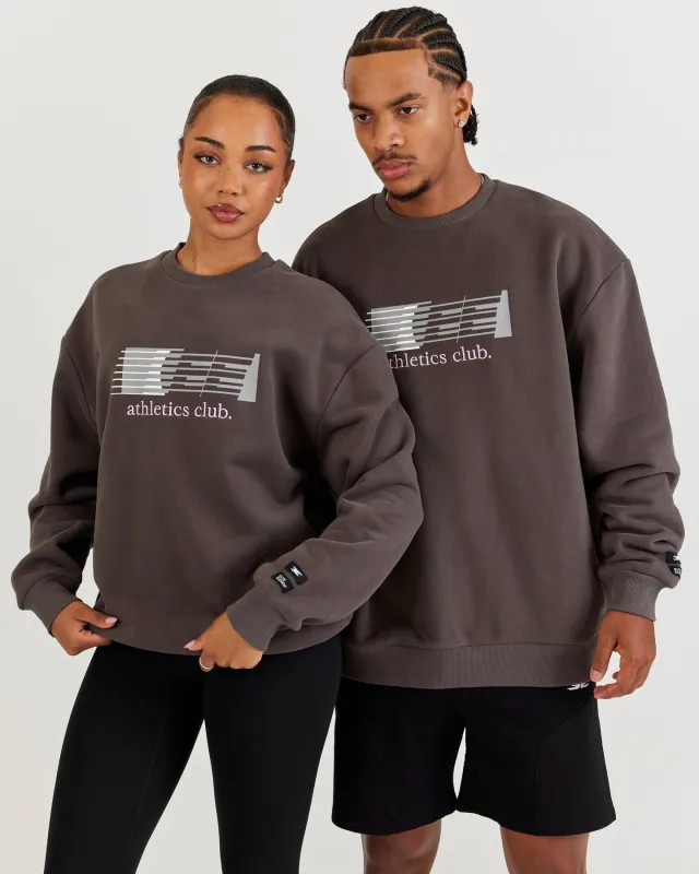 Athletics Club Block Crewneck - Slate sold by Elite Eleven