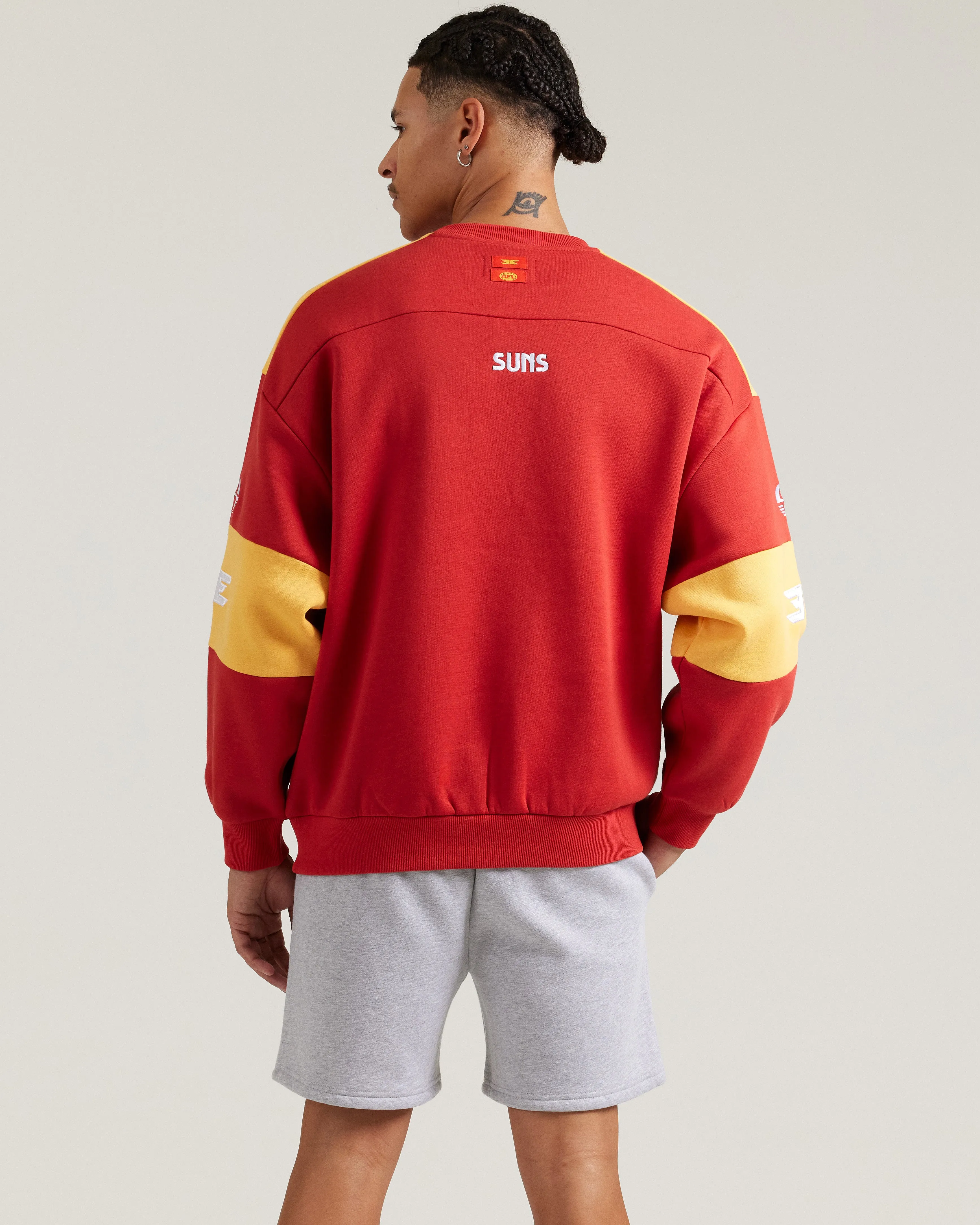 AFL x EE Retro Crewneck - Gold Coast SUNS sold by Elite Eleven product image thumbnail 5