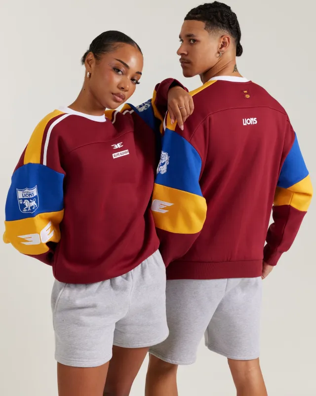 AFL x EE Retro Crewneck - Brisbane sold by Elite Eleven