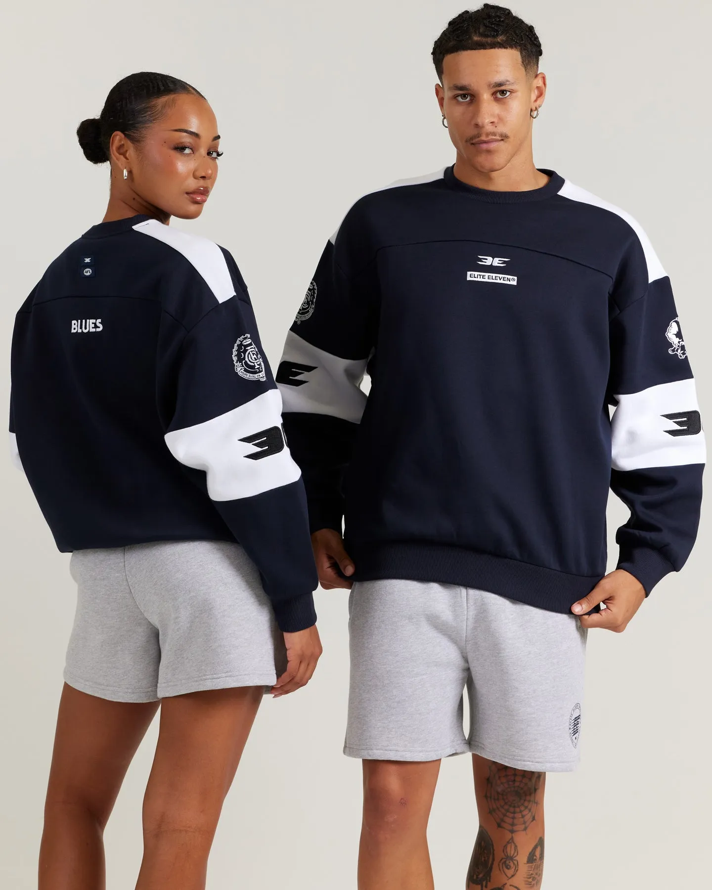 AFL x EE Retro Crewneck - Carlton sold by Elite Eleven