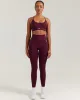 Elite Seamless Leggings - Cherry Cola sold by Elite Eleven