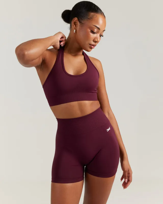 Elite Seamless Halter Neck Bra - Cherry Cola sold by Elite Eleven