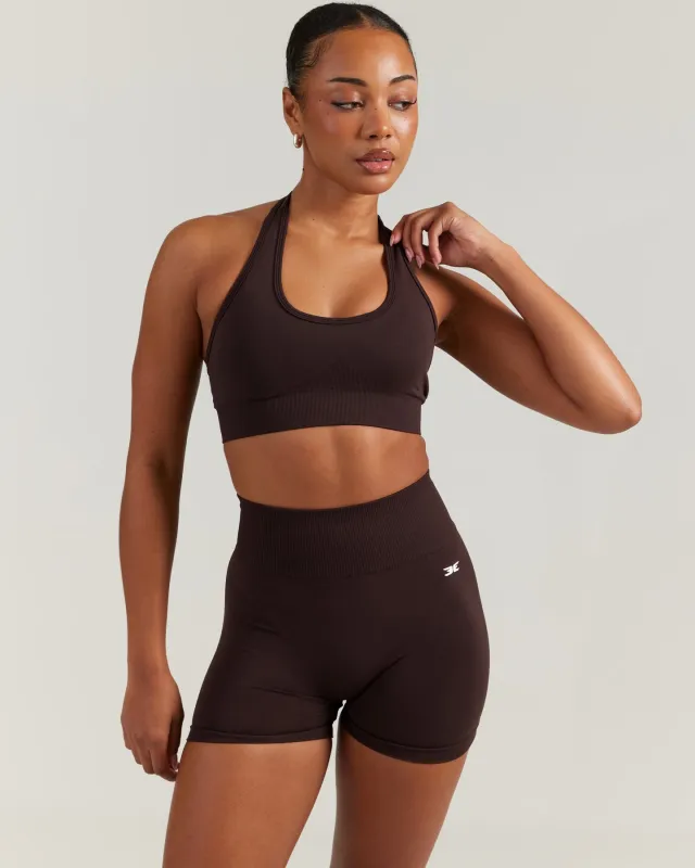 Elite Seamless Halter Neck Bra - Espresso sold by Elite Eleven