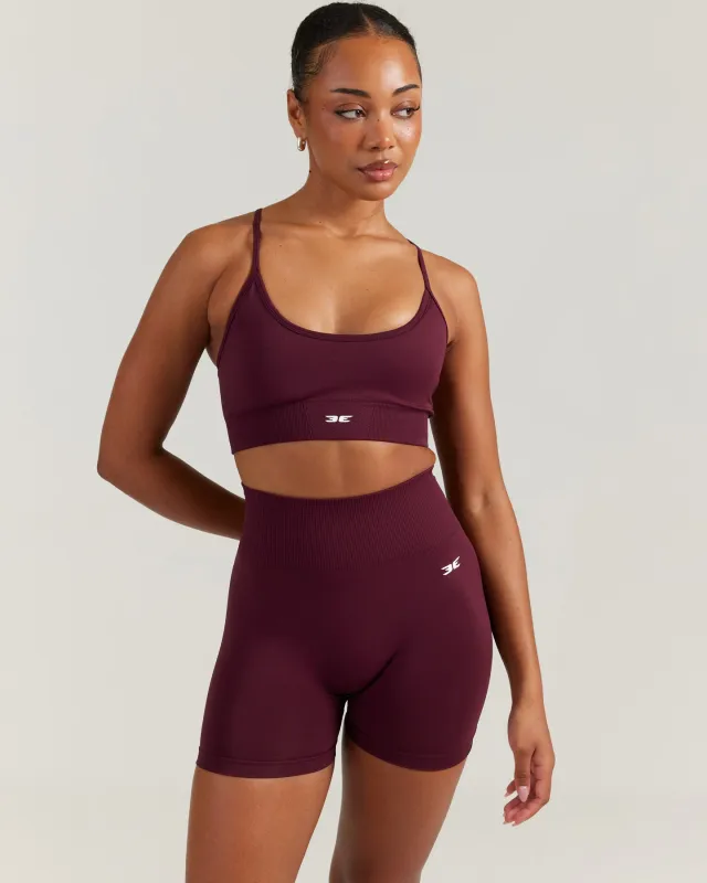 Elite Seamless Cross Strap Bra - Cherry Cola sold by Elite Eleven