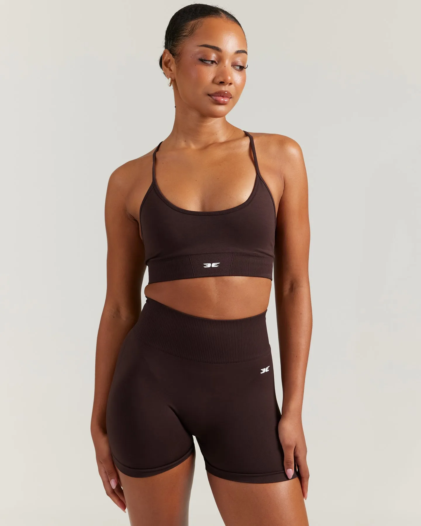 Elite Seamless Cross Strap Bra - Espresso sold by Elite Eleven product image thumbnail 3