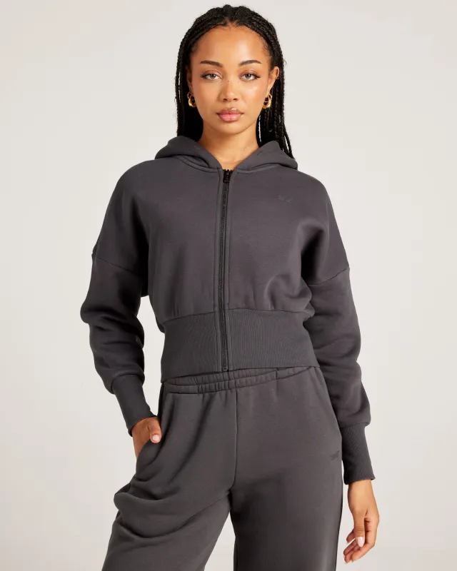 Omni Zip Through Hoodie - Charcoal/Charcoal sold by Elite Eleven