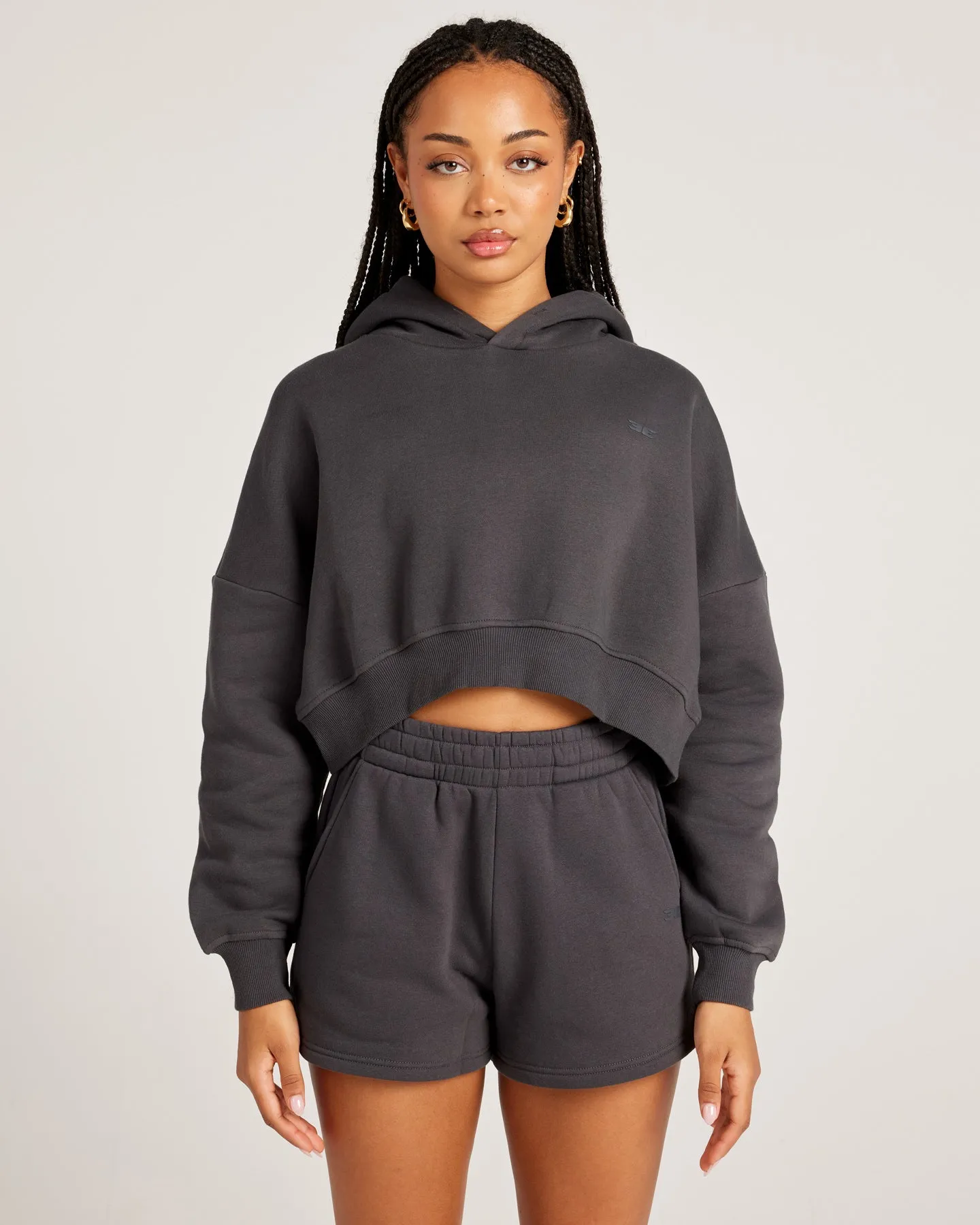 Omni Cropped Hoodie - Charcoal/Charcoal sold by Elite Eleven