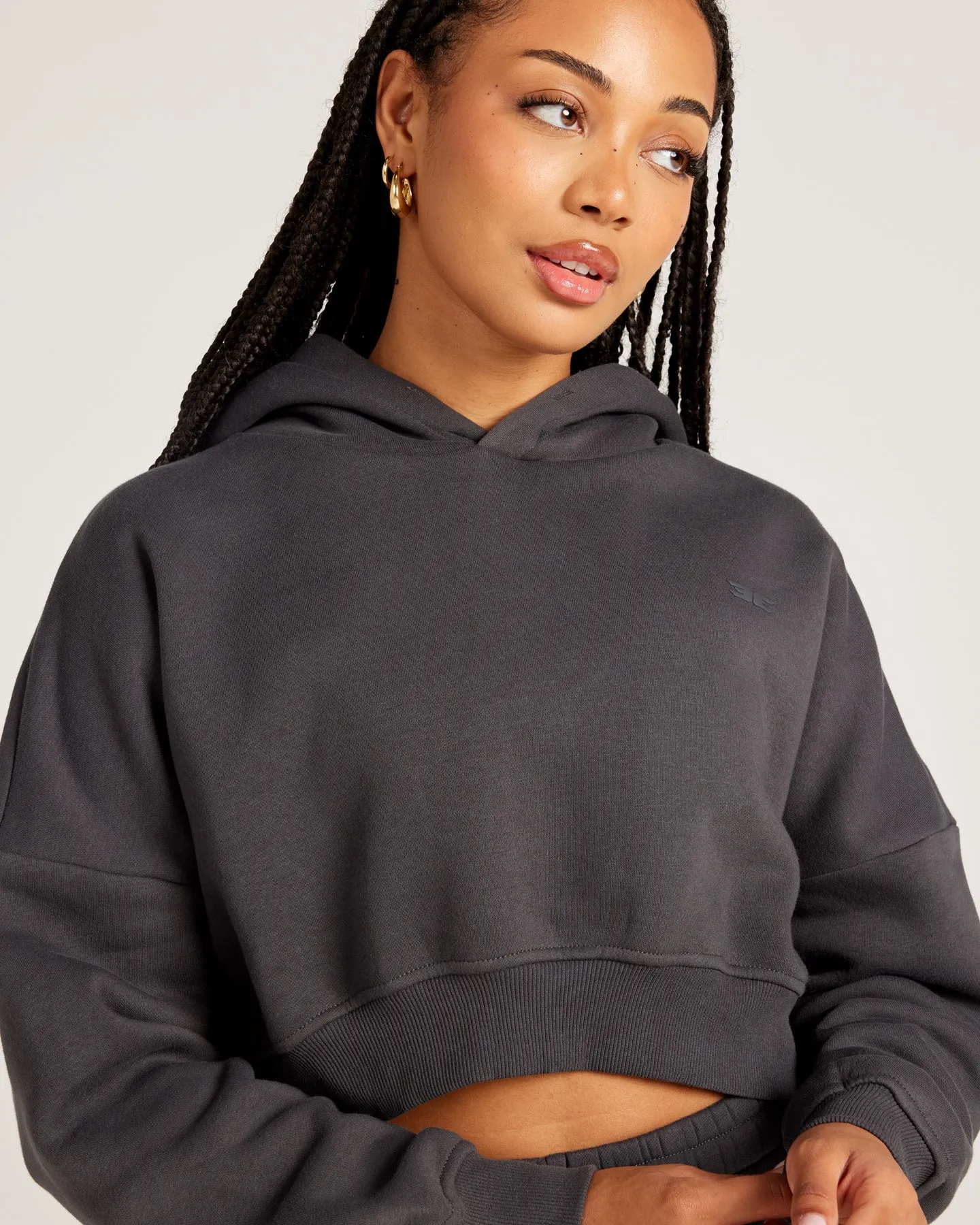 Omni Cropped Hoodie - Charcoal/Charcoal sold by Elite Eleven product image thumbnail 4