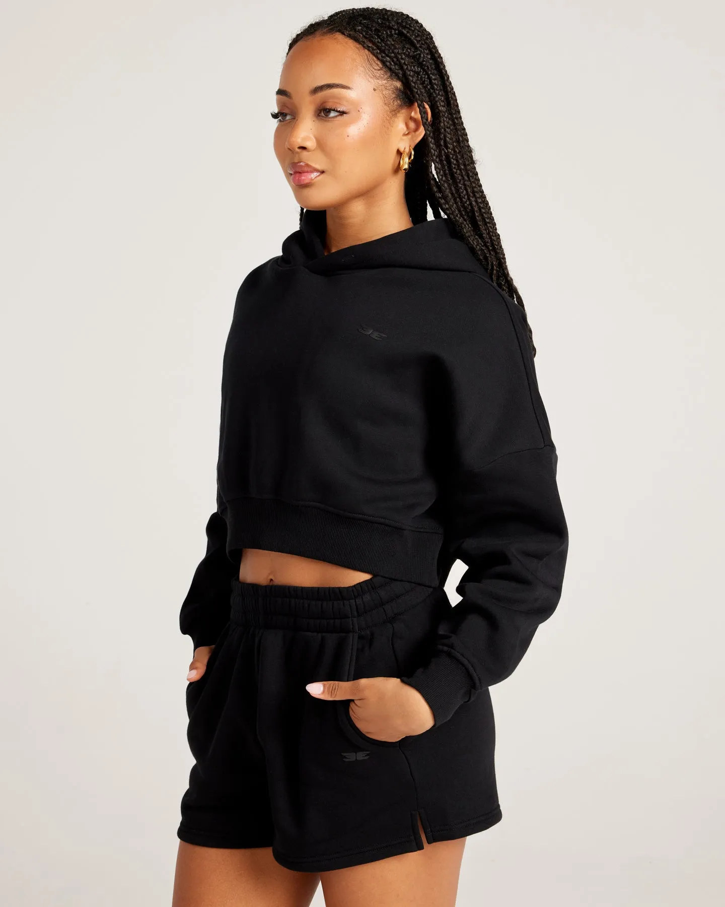 Omni Cropped Hoodie - Black/Black sold by Elite Eleven product image thumbnail 3