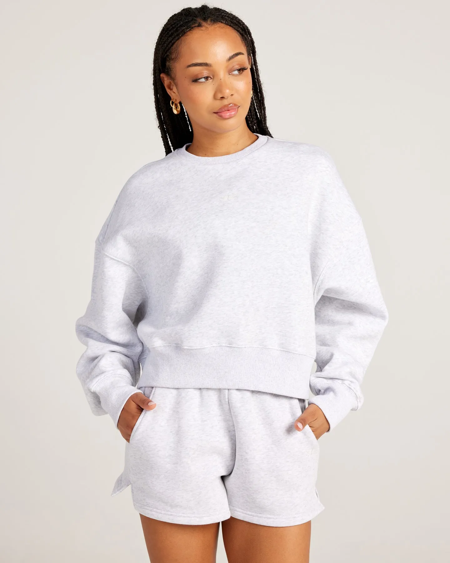 Omni Relaxed Crewneck - Grey Marle/Grey Marle sold by Elite Eleven