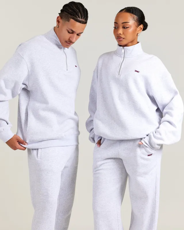 Omni Unisex 1/4 Zip - Grey Marle/Cherry Cola sold by Elite Eleven