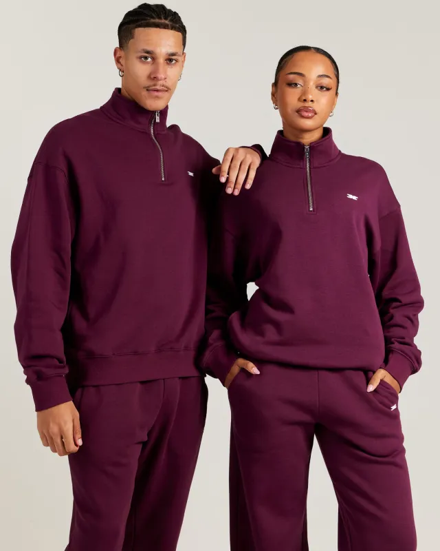 Omni Unisex 1/4 Zip - Cherry Cola sold by Elite Eleven